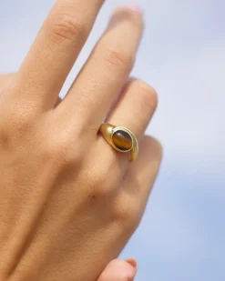 Anillo Ojo De Tigre Osiris