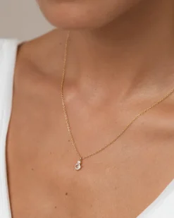 April Birthstone Necklace - White Topaz