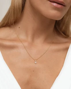 April Birthstone Necklace - White Topaz