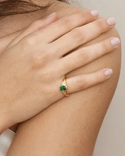 Boho Green Jade Ring