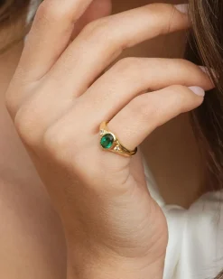 Boho Green Jade Ring