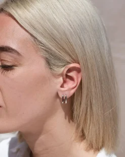Charlize Small Silver Hoops