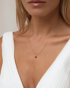 Collar Birthstone Julio - Rubí