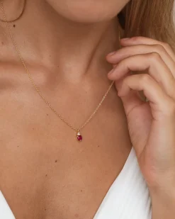 Collar Birthstone Julio - Rubí