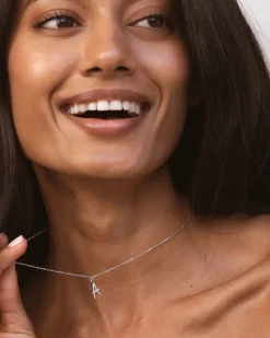 Collar Plata Letra A