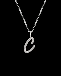 Collar Plata Letra C