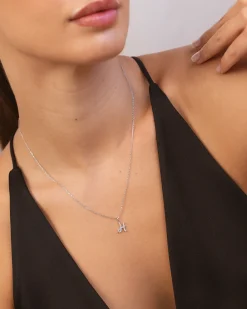 Collar Plata Letra H