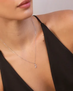 Collar Plata Letra J