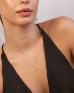 Collar Plata Letra L