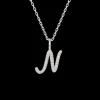 Collar Plata Letra N