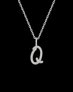 Collar Plata Letra Q