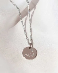 Collar Plateado Zodiaco Capricornio
