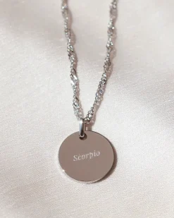 Collar Plateado Zodiaco Escorpio