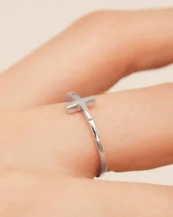 Cross Silver Ring