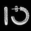 Euphoria Braided Silver Hoops