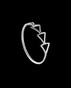 Hollow Arrows Silver Ring