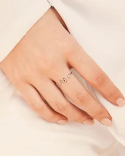 Hollow Arrows Silver Ring