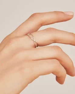 Hopper Waves Silver Ring