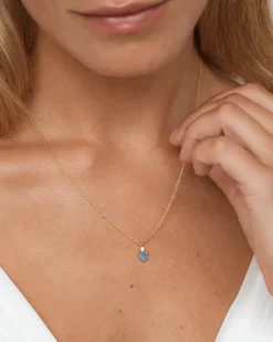 March Birthstone Necklace - Aquamarine