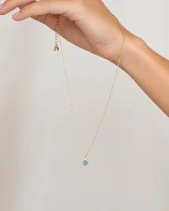 March Birthstone Necklace - Aquamarine