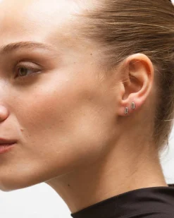 Mini Bullet Silver Earrings