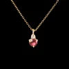October Birthstone Necklace - Pink Tourmaline
