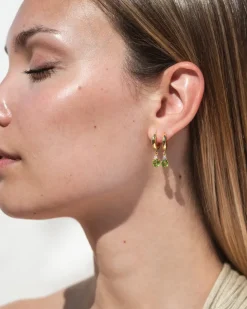 Pendientes Birthstone Agosto - Peridoto