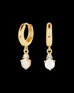 Pendientes Birthstone Junio - Piedra Lunar