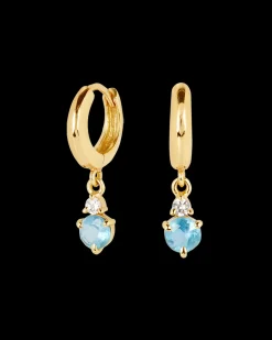 Pendientes Birthstone Marzo - Aguamarina