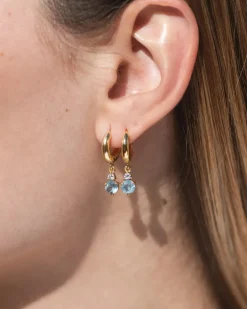 Pendientes Birthstone Marzo - Aguamarina