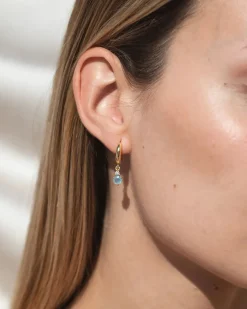 Pendientes Birthstone Marzo - Aguamarina