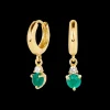 Pendientes Birthstone Mayo - Esmeralda