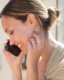 Pendientes Birthstone Septiembre - Zafiro