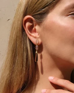 Pendientes Cuarzo Marrón Casandra