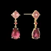 Pendientes Cuarzo Rosa Coralie