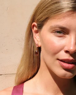 Pendientes Cuarzo Rosa Coralie