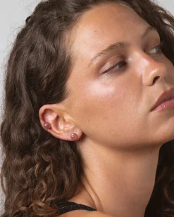 Pendientes Cuarzo Rosa Nude