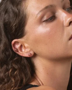 Pendientes Cuarzo Rosa Nude