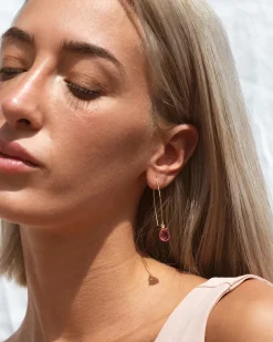Pendientes Turmalina Rosa Kokod