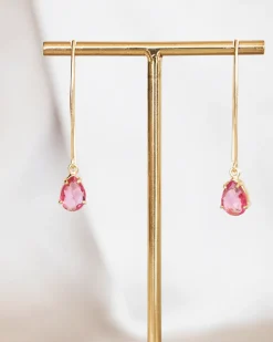 Pendientes Turmalina Rosa Kokod