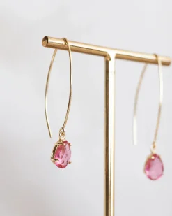 Pendientes Turmalina Rosa Kokod
