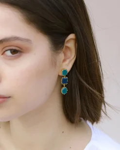 Pendientes Turquesa Cascade