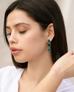 Pendientes Turquesa Cascade