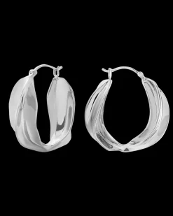 Savage Large Silver Hoops