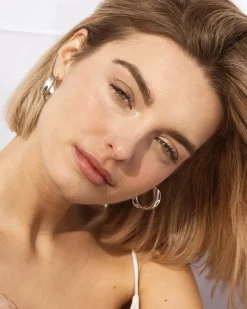 Savage Large Silver Hoops