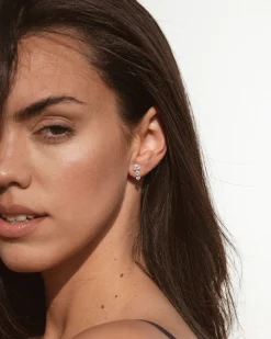 Silver Air Zirconia Earrings