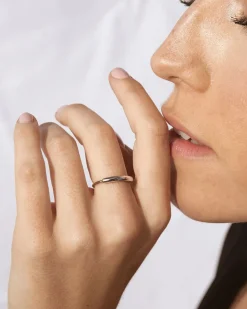Smooth Skin Silver Ring