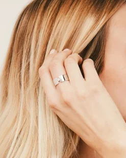 Wide Silver Ring Cosmos