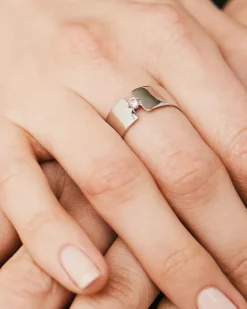 Wide Silver Ring Cosmos